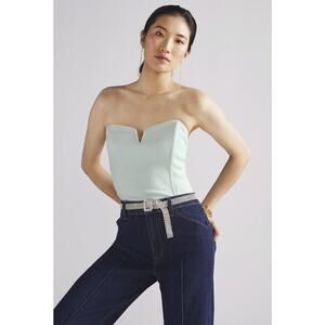 NEW Anthropologie Porridge Mint Bustier Tube Top -XL